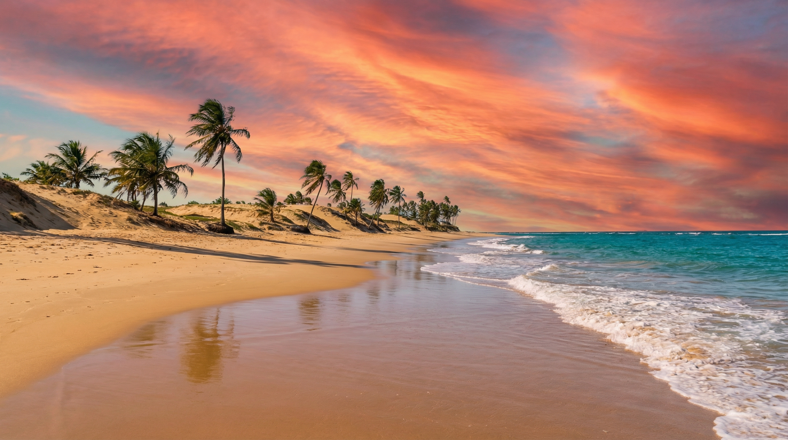 Tropical beach scene